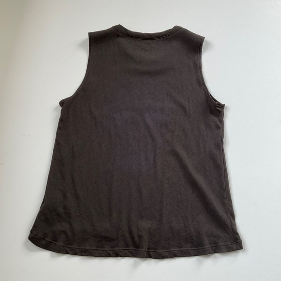 Chaser Love Skull Tank Top Sz S Brown E-Girl Grunge Rocker Punk Concert Hearts - Picture 2 of 7